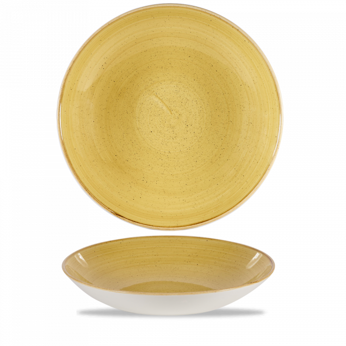 Stonecast Mustard Coupe Large Bowl 12" Box 6