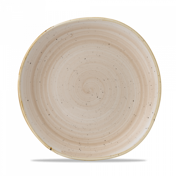 Stonecast Nutmeg Cream Round Trace Plate 10 3/8" Box 12