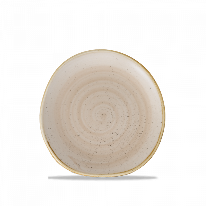 Stonecast Nutmeg Cream Round Trace Plate 7 1/4" Box 12