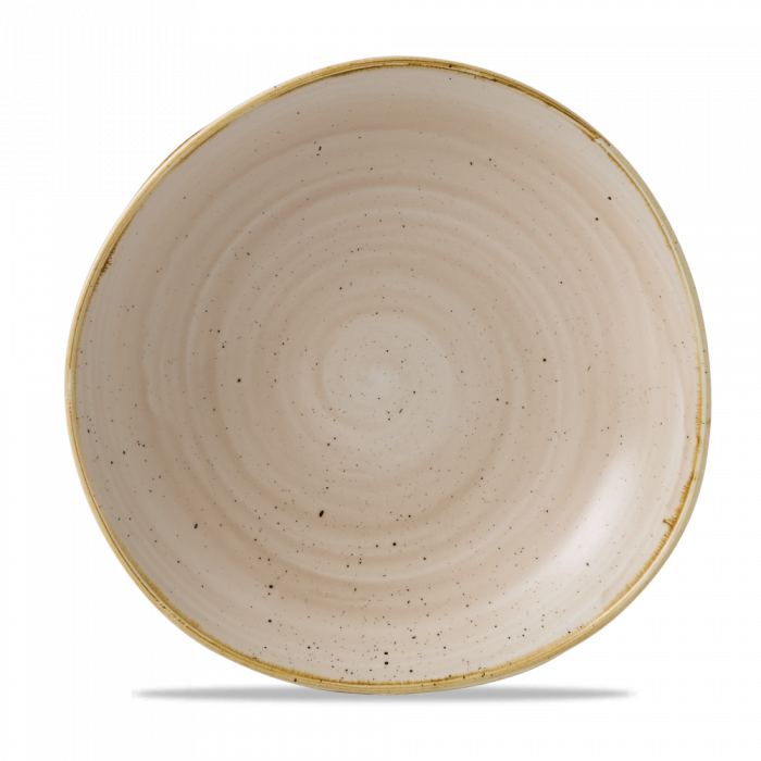 Stonecast Nutmeg Cream Round Trace Bowl 9 7/8"  Box 12