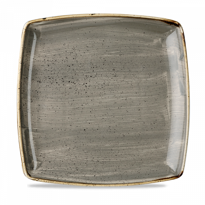 Stonecast Grey  Deep Square Plate 10.25" Box 6