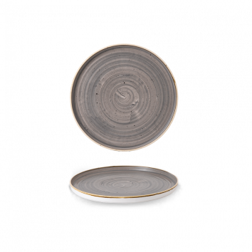 Stonecast Grey  Walled Plate 6.3" Box 6