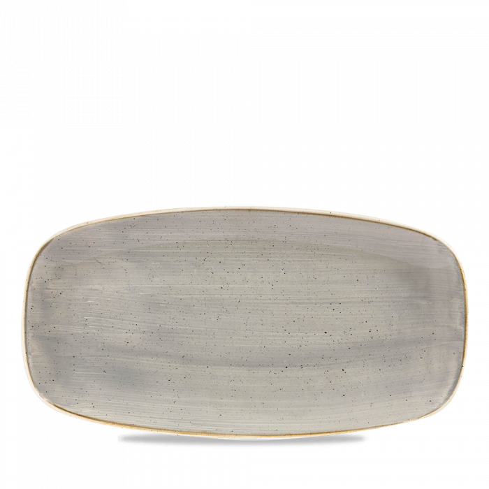 Stonecast Grey  Chefs Oblong Plate 10.6"X5" Box 12