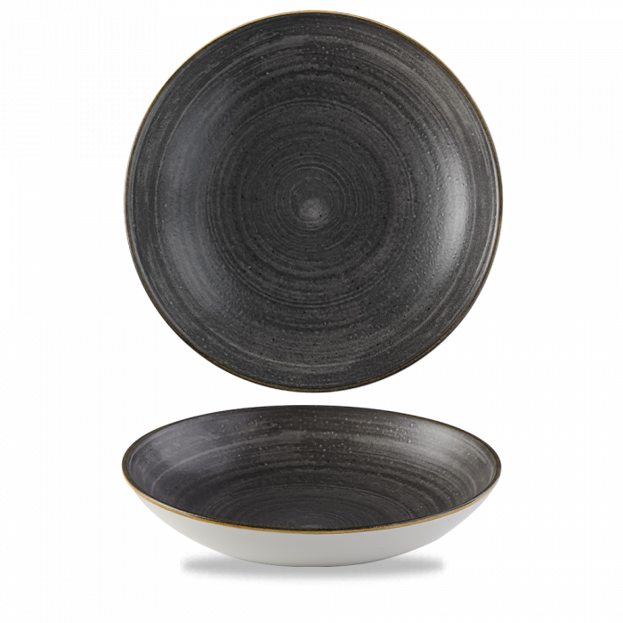 Stonecast Raw Black Evolve Coupe Bowl 9.75" Box 12