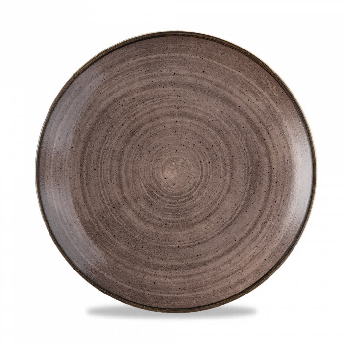 Stonecast Raw Brown Evolve Coupe Plate 10.25" Box 12