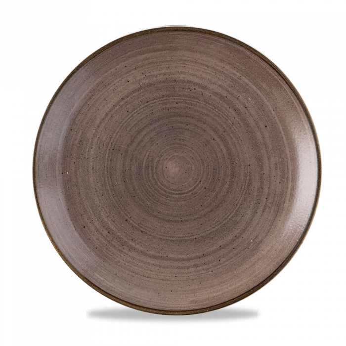 Stonecast Raw Brown Evolve Coupe Plate 11.25" Box 12