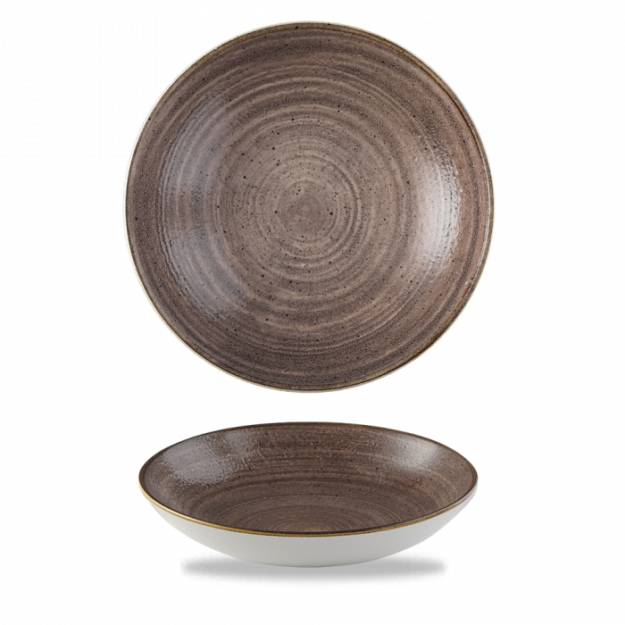 Stonecast Raw Brown  Coupe Bowl 7.25" Box 12