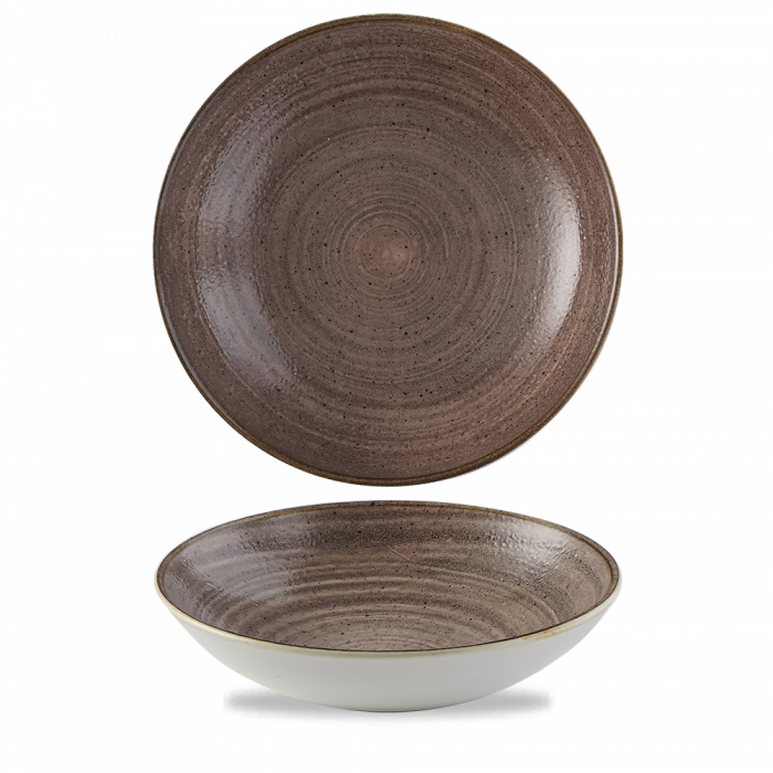 Stonecast Raw Brown Evolve Coupe Bowl 9.75" Box 12