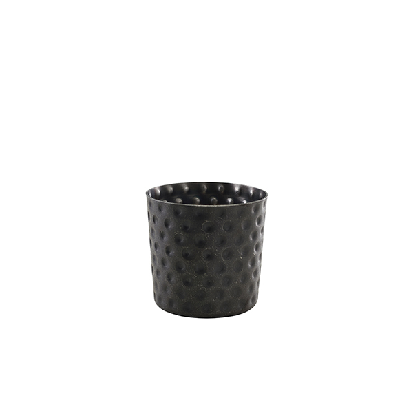 GenWare Black Vintage Steel Hammered Serving Cup  8.5 x 8.5cm - SKU: SVH8BKV