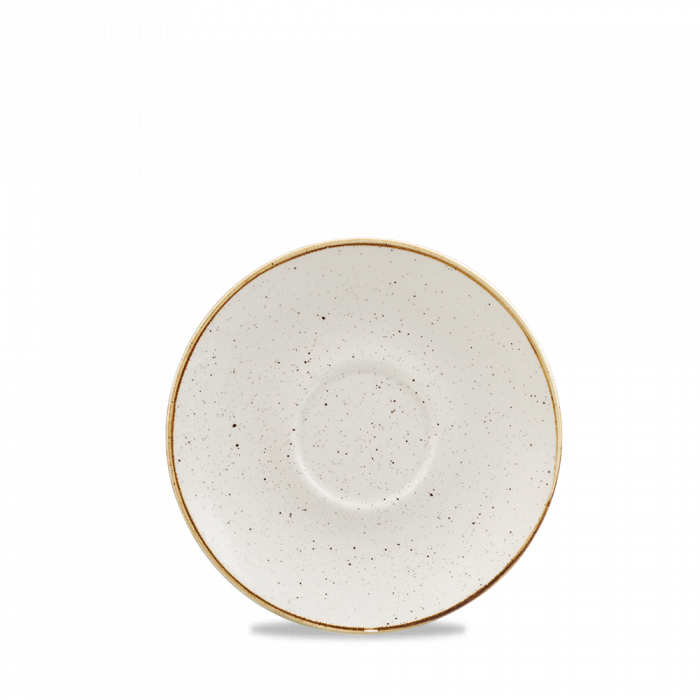 Stonecast Barley White  Cappuccino Saucer 6.25" Box 12