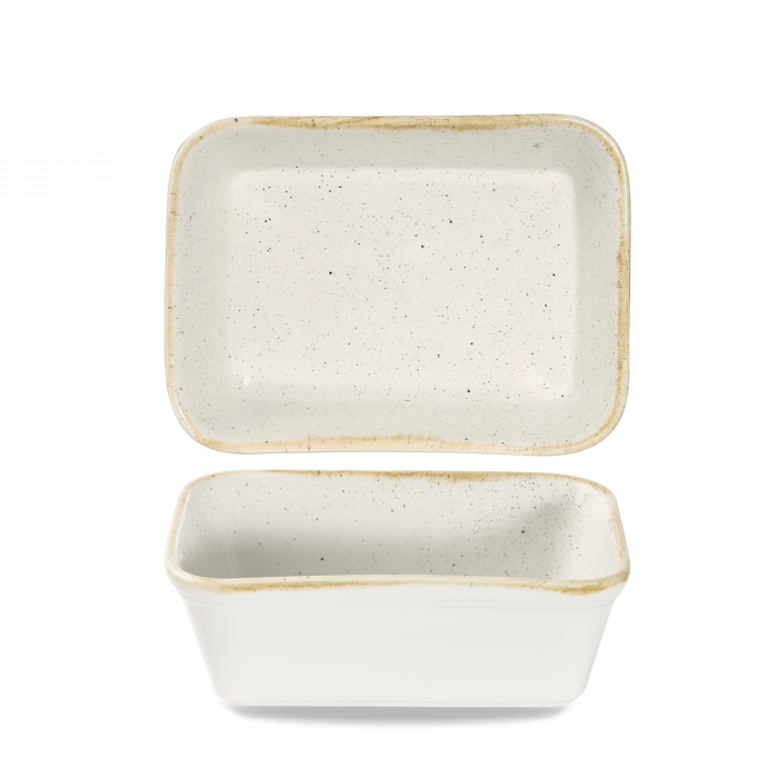 Stonecast Barley White  Rect Lasagne Dish 6 3/8 X 4 3/4 X 2" Box 12