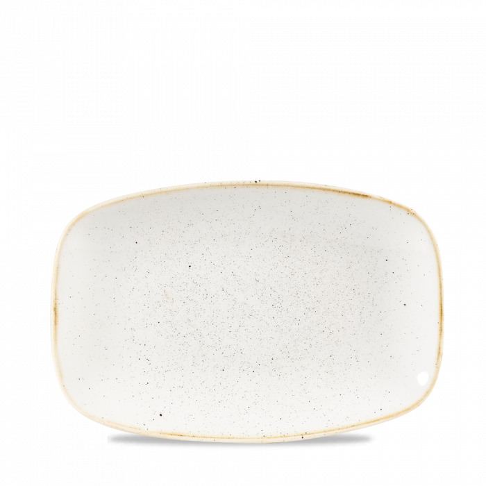 Stonecast Barley White  Chefs Oblong Plate 9.35"X6.2" Box 12