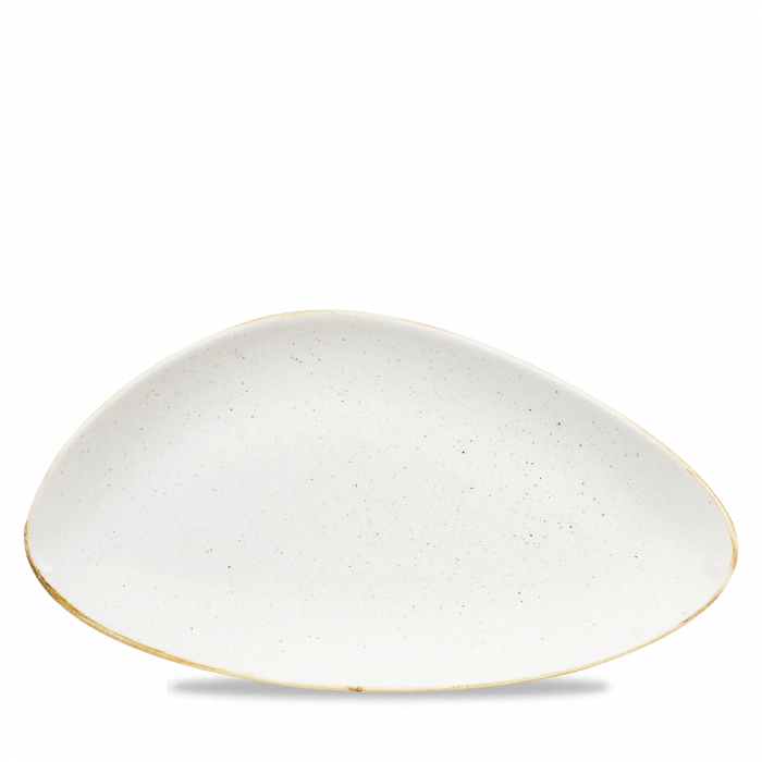 Stonecast Barley White Triangle Chefs Plate 13 3/4"X7 3/8" Box 6