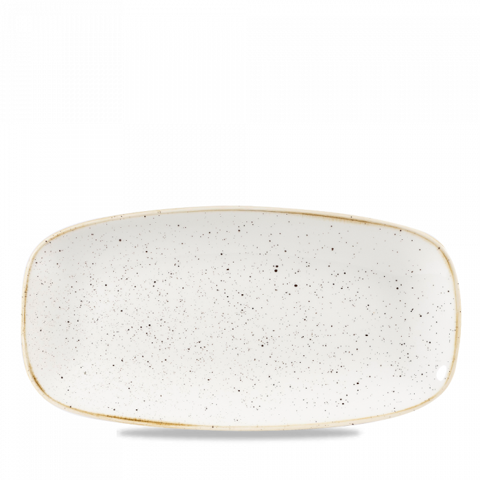 Stonecast Barley White  Chefs Oblong Plate 10.6"X5" Box 12