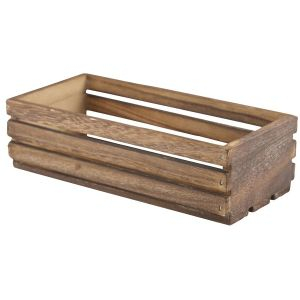 Wooden Crate Dark Rustic Finish 25 x 12 x 7.5cm - SKU: TR216