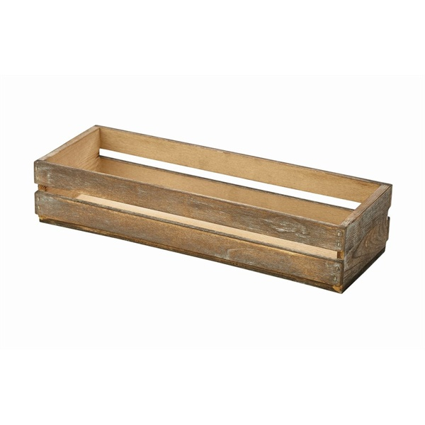 Wooden Crate Dark Rustic Finish 34 x 12 x 7cm - SKU: TR220