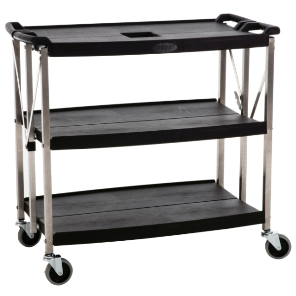 GenWare Large 3 Tier Foldable Trolley - SKU: TROLFLD-L