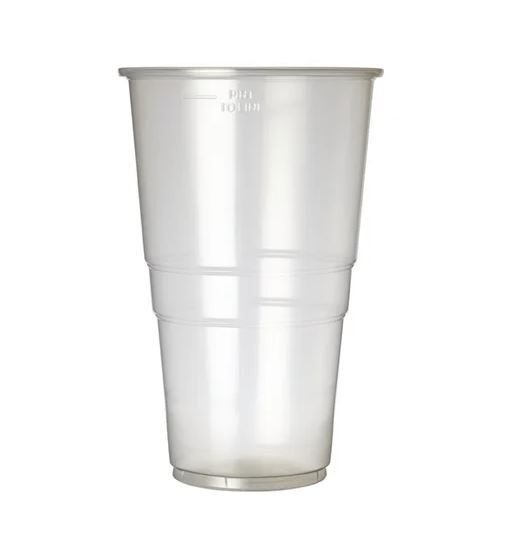 eGreen Flexy-Glass Recyclable Pint To Line CE Marked 568ml / 20oz (Pack of 1000)