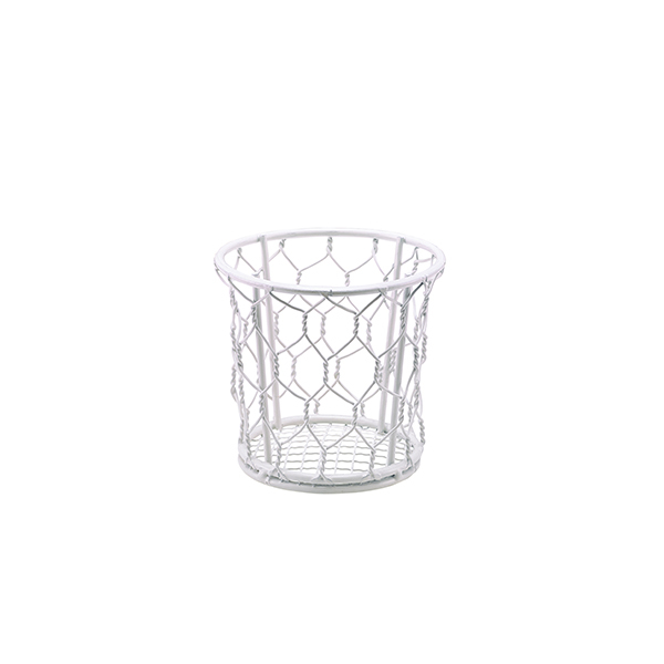 GenWare White Wire Basket 10cm Dia - SKU: WB10W