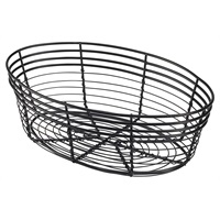 Wire Basket Oval 25.5 x 16 x 8cm - SKU: WB2516BK