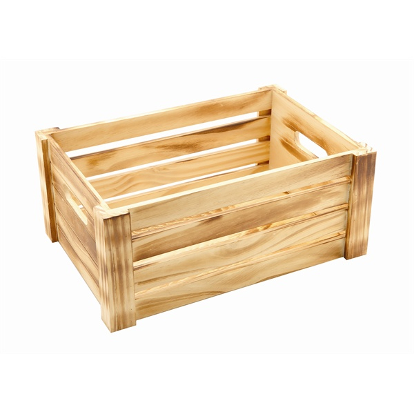 Wooden Crate Rustic Finish 34 x 23 x 15cm - SKU: WDC-3423